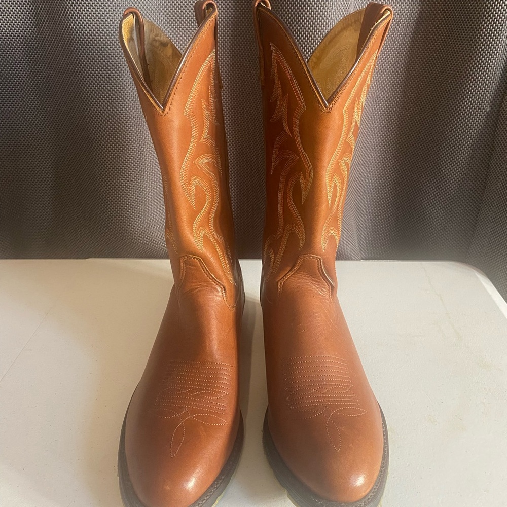 Double H Brown Cowboy Western Boots Classic Design